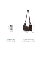 Clio Slouchy Swing Bag in Smooth Top-Grain Leather