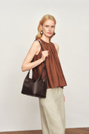 Clio Slouchy Swing Bag in Smooth Top-Grain Leather
