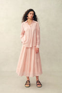 Colette Embroidery Shirt in Linen Blend