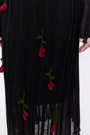 Convallaria Handcrafted Crochet Long Sleeve Dress in Cotton Viscose Knit