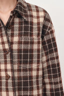 Arlene Oversized Checkered Jacket in Merino Wool