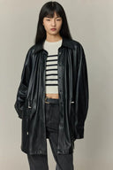 Field Oversized Shirt in Vegan Leather
