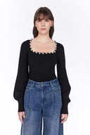 Orion Blouse in Wool Blend Knit