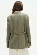 Graf Sage Green Suit Jacket in Linen Blend
