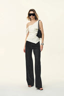 Eclipse-D Rhinestone Washed Jeans in Cotton Denim