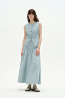 Elodie Denim Vest in Summer Denim