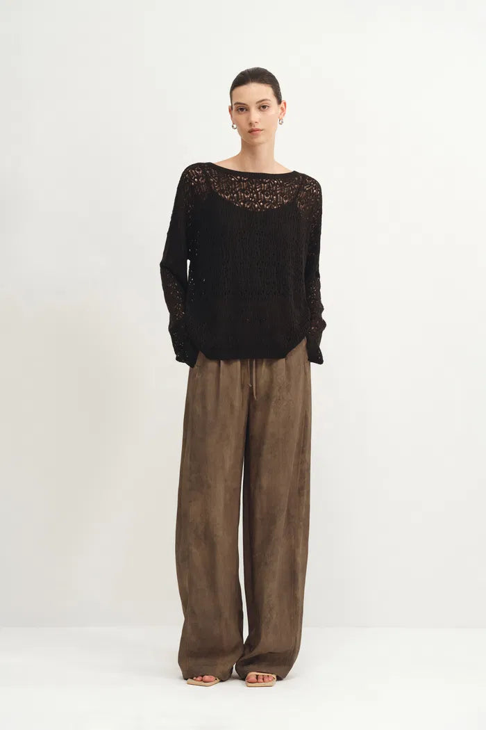 Hermione Lounge Pants in Sand-Washed Viscose