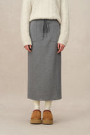 Nicole Sweatpants Skirt in Brushed Cotton Knit