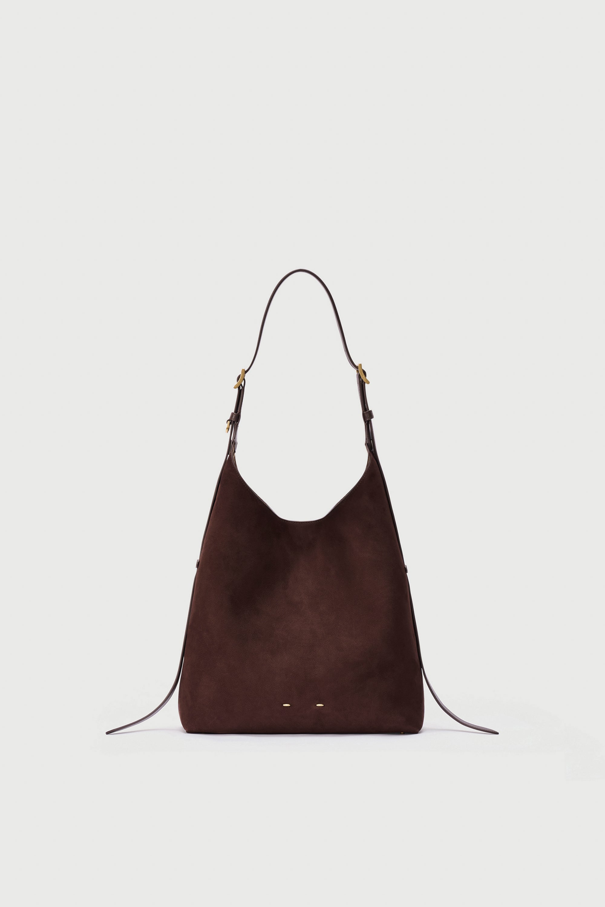 Duomo Medium Hobo Bag in Top-Grain Nubuck Leather