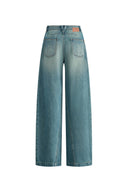 Francesca Yellow Washed Jeans in Cotton Denim