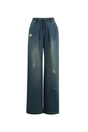 Judith Elastic Waist Jeans in Cotton Denim