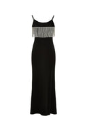 Nocturne Embellished Slip Dress in Viscose Acetate Blend XS Nocturne Embellished Slip Dress in Viscose Acetate Blend XS