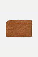 Bevel Double Layer Card Holder in Calfskin Leather