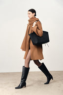 Brera Convertible Tote Bag Large in Full Grain Leather and Suede