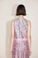 Conjunto a juego de top sin mangas y falda Eleanor ombré con bordado completo de lentejuelas