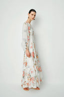 Robe à manches longues Whitney Watercolor Flora en Tencel-Rami