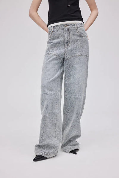デニム・ジーパン AAKAM Grid Pattern Denim Pants 2 Colors d39632af-aaf5-4754-bedf-