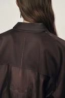 Anja locker geschnittenes Hemd aus glänzendem Organza-Seide