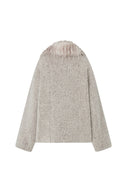 Blossom Detachable Fur Collar Coat in Ultra-Light Alpaca Bouclé