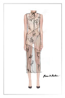 Esme Two-Piece Layering Floral Sleeveless Dress in Embroidered Lace