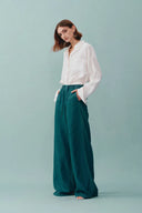 Chemise Una à double poche plaquée en lin