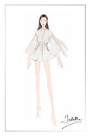 Blusa bordada Paz Pink en mezcla de seda y lino