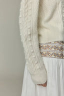 Eliza Cable Sweater in Mohair Knit