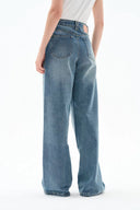 Nico Hand Sewn Embellished Jeans in Lightweight Washed Denim