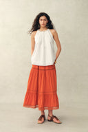 Top Sans Manches Hazel à Col Halter en Coton