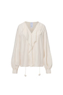 Karina V Neck Top in Matte Acetate