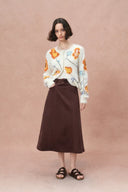 Morrow Suede Skirt in Lightweight Faux Suede