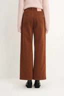 Kyra Geometric Texture Straight Leg Jeans in Jacquard Denim