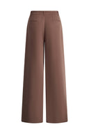 Erica Thin Belt Wide Leg Trousers in Tencel Linen Blend