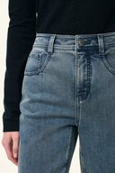 Jeans bootcut teñidos con degradado inspirado en barro Bella en mezclilla elástica