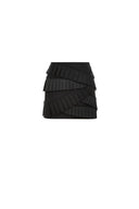 Maze Asymmetric Pleat Skirt in Lightweight Blend
