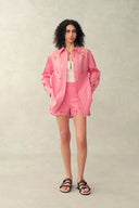 Éloïse Eyelet Shirt and Shorts Set in Pima Cotton Poplin