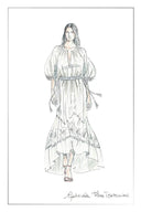 Antonia Embroidered Robe Dress in Linen Blend