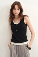 Coco Layered look Tank Top in Tencel-Merino Knit