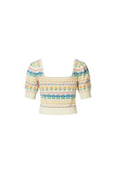 Eva Jacquard Trui in Katoen Tricot