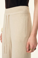 Pantalones de punto para estar en casa Vivi con cintura elástica y cordón en mezcla de lana merino