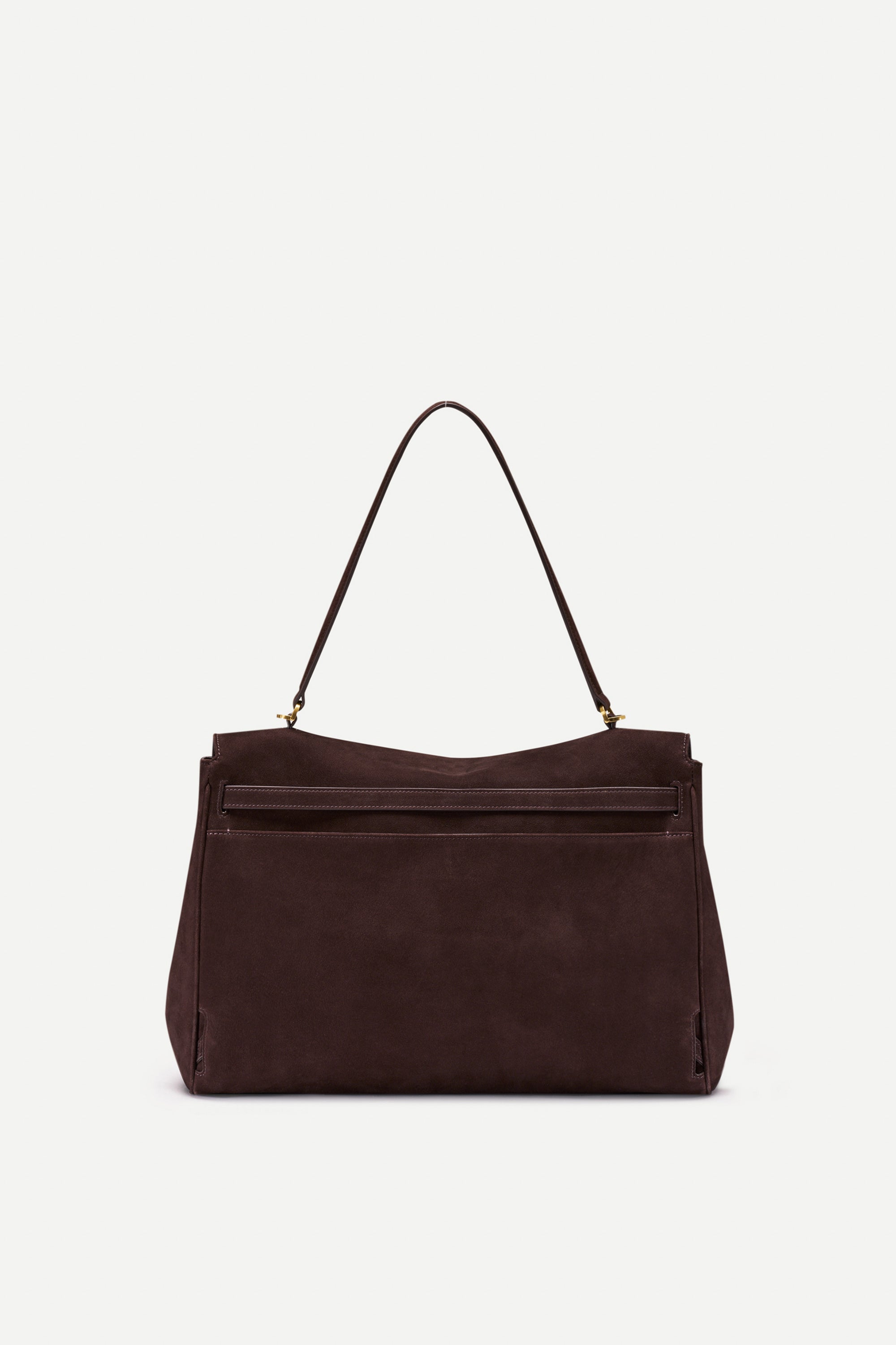 Rialto Double Flap Handbag in Top-Grain Nubuck Leather