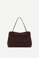 Bolso de mano Rialto con doble solapa en cuero nubuck de primera calidad