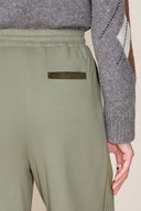 Pantalones deportivos con cintura elástica y ribete en contraste Jane en algodón