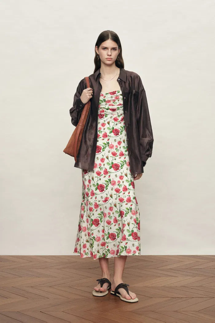 Anja Loose Fit Shirt in Lustrous Organza Silk