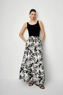 Samira Adjustable Strap Top and Maxi Skirt Matching Set in Linen