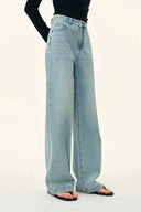 Eman Jeans mit geradem Bein aus Baumwoll-Denim