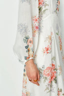 Robe à manches longues Whitney Watercolor Flora en Tencel-Rami