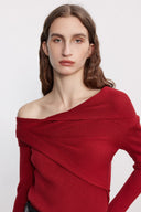 Venus Convertible Off Shoulder Long Sleeve Top