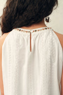 Hazel Halter Neck Sleeveless Top in Cotton