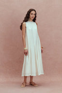 Paz Ruffle Maxi Dress in Acetate-Modal Blend